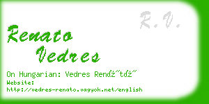 renato vedres business card